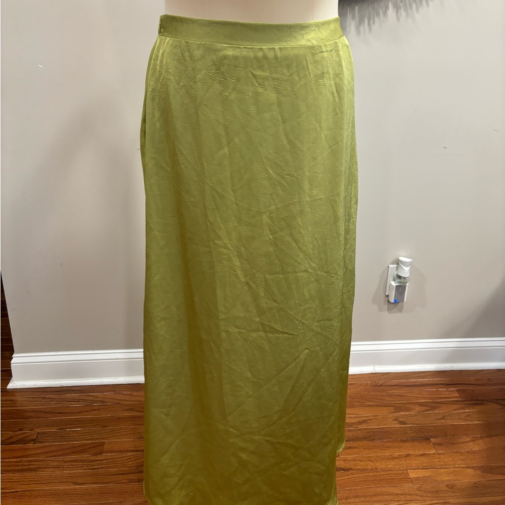 Satin Plus Size Maxi Skirt